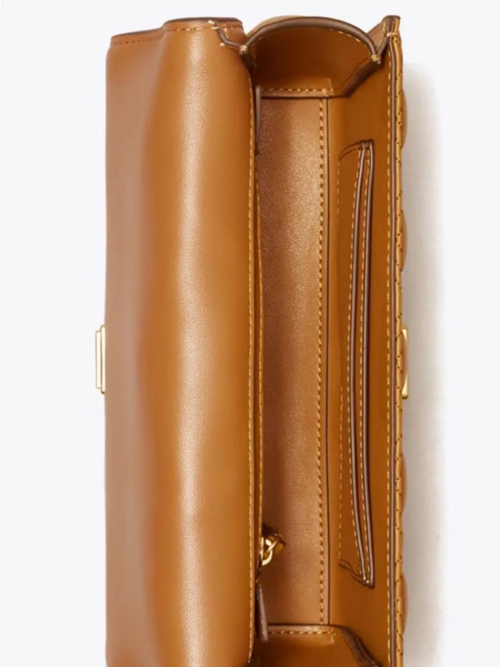 Tory Burch Tan Leather Crossbody Bag with Tassel